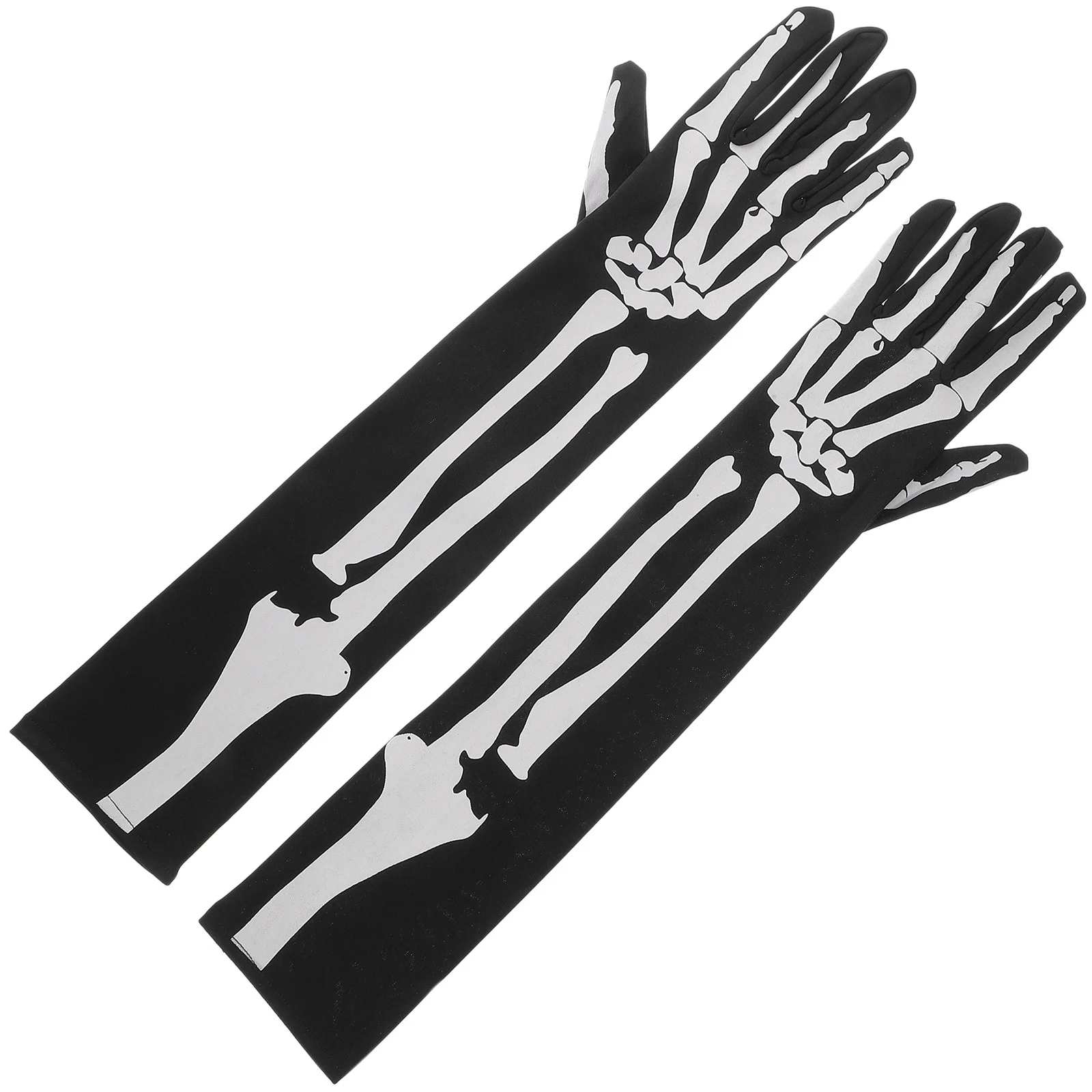 Long Arm Gloves 1 Pair Halloween Full Finger Costume for Cosplay Party Winter Wear Creepy Hand Accessory