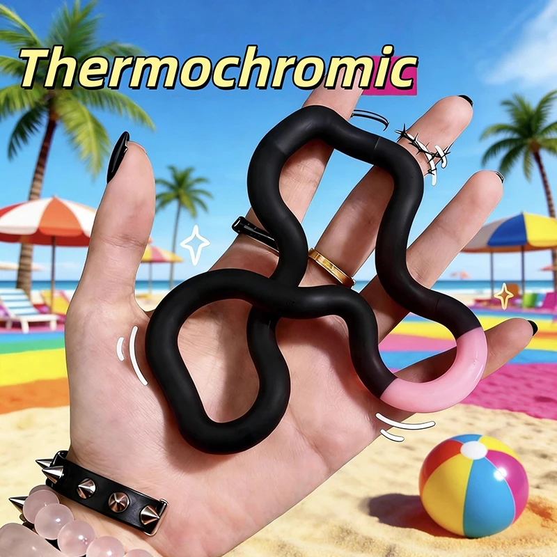 Thermochromic Twist Tangle Toy Attention Training Stress Relief Creative Prank Props Desktop Decoration Stress Relief Gift