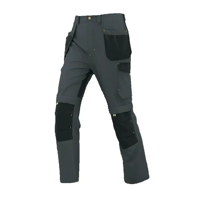 

Spring Autumn Trousers Elastic Work Pants Maintenance Workshop Casual Pants Wear-resistant Reinforced Labor Bottoms XXXL Grey