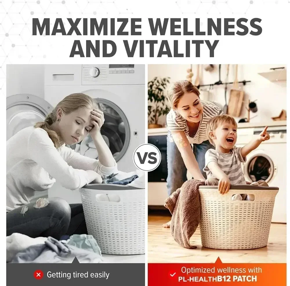 30 parches B12 Parches Transdermicos Parches diarios B12, parches de mezcla natural autoadhesivos