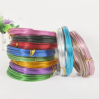 DIY Handcraft Woven Metal Wire Plant Pot Ties Colored Aluminum Oxide Soft Aluminum Artwork Shaping Crafts Display Piece