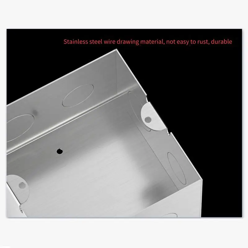 Stainless Steel 10X10 Bottom Box Ground Socket Universal Cassette Junction Box 100 Type Tall And Short for Conventional Applicat