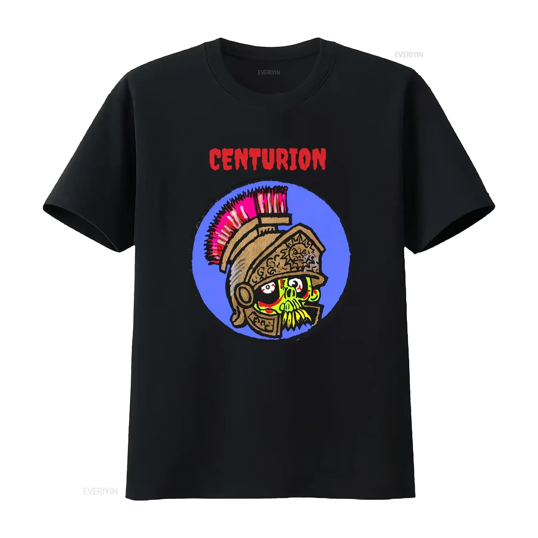 Roman Soldier Centurion 2 Gold Helmet with Skull Zombie  T Shirt vintage Washed Soft Unisex Versatile graphic Comfortable