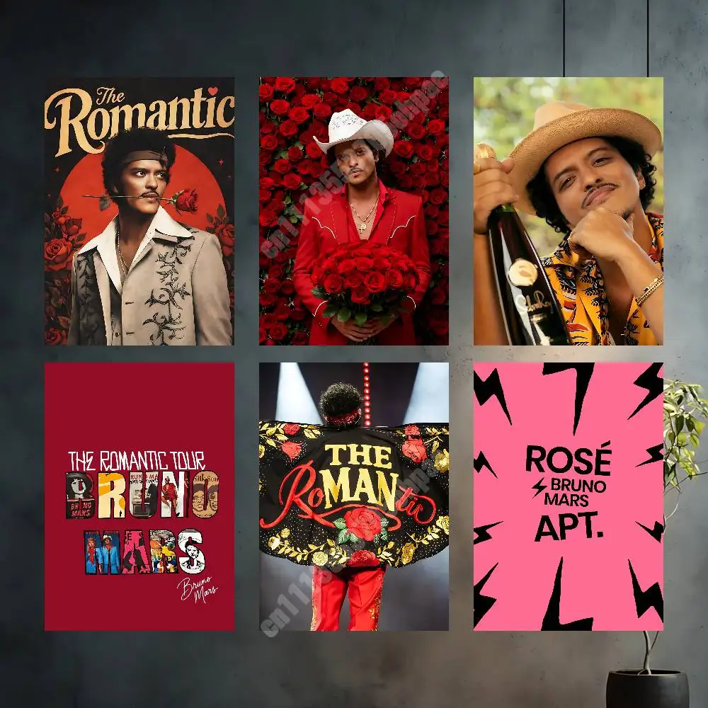 The Romantic Singer Bruno M-Mars Aesthetic Poster Gallery Prints Home Wall Art HD Vibrant Collection