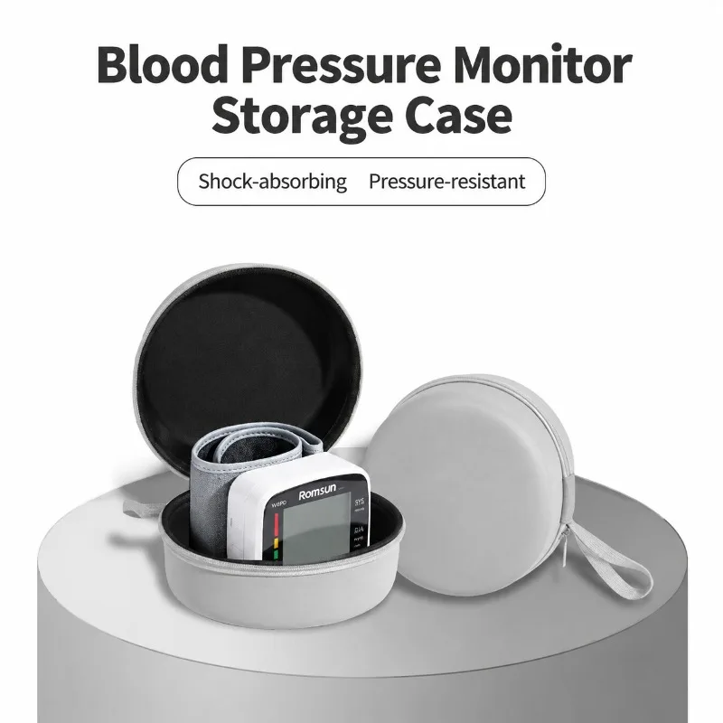 Universal Round Hard‑shell EVA Storage Case for Omron Blood Pressure Monitor Multi‑functional Protective Carry Pouch Sturdy