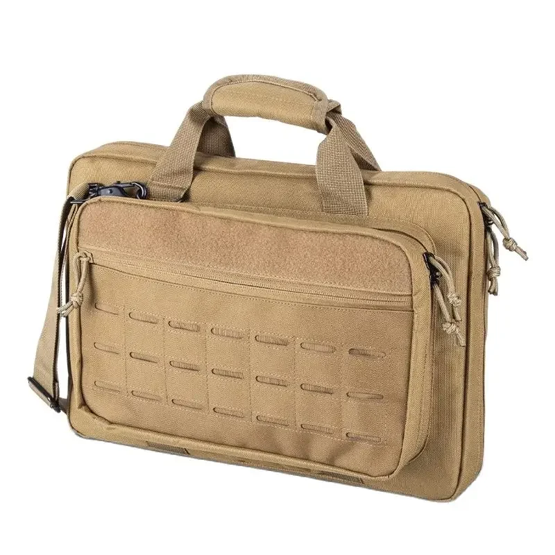Tactical Gun Case Shooting Range Bag Hunting Accessories Molle System Magazines Lockable Compartment Multiple Pockets Laptop