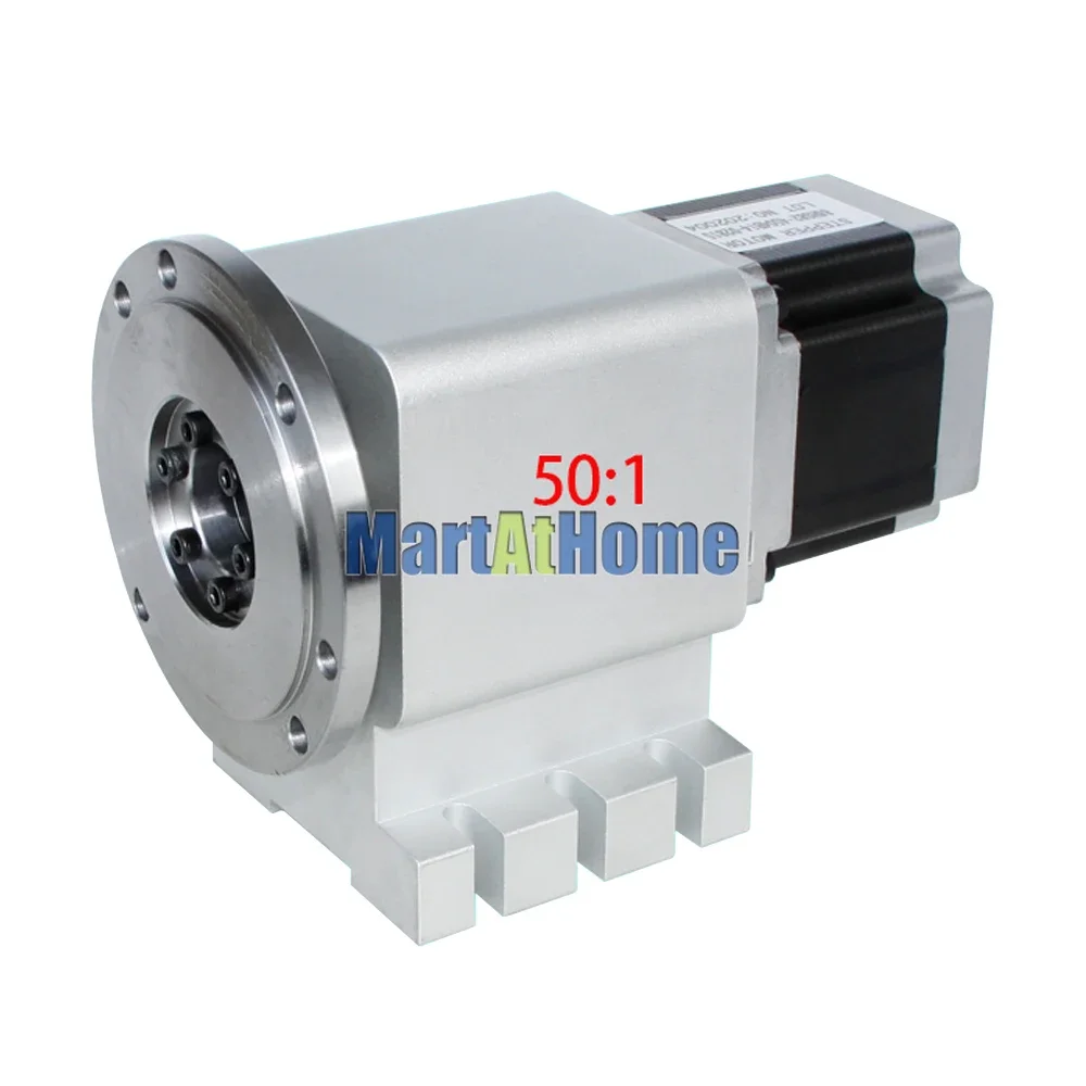 CRA899-A/B/C/ER40 CNC Machine Rotary Axis Indexer 4th Axis A Axis with 130 Chuck & Backlash-free Harmonic Reduction Gearbox 50:1