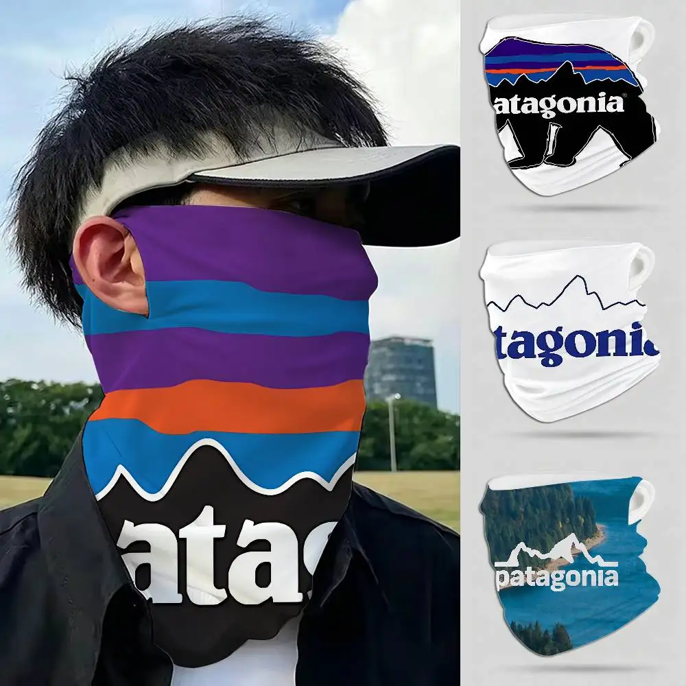 Bufanda tubular cómoda con el logo de P-Patagonias, protección UV, para ciclismo, esquí y motociclismo.