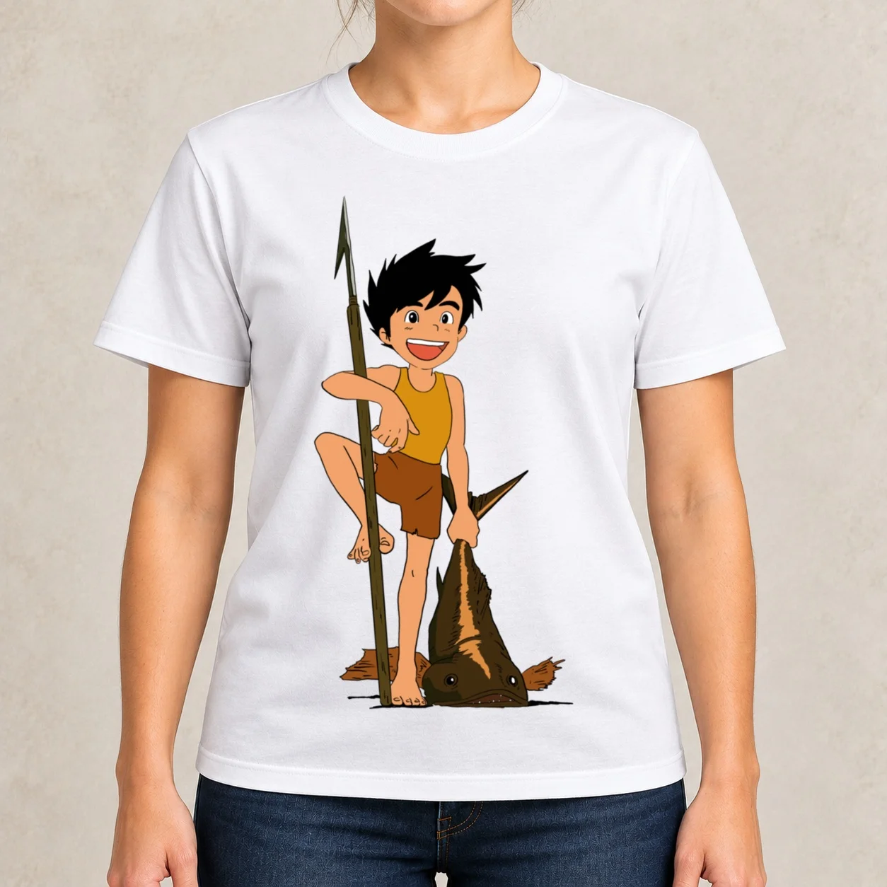 Conan The Future Boy Illustration Fan Art T Shirt customs vintage lady clothes Womens clothing