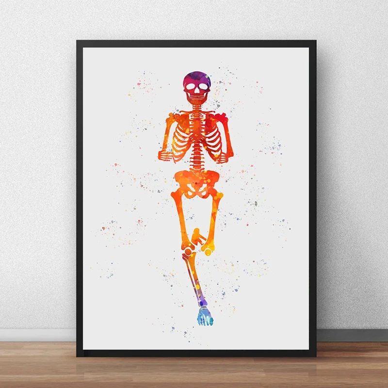 Funny Skeletons Yoga Fitness Gift for Yogi Poster Printing Decorative Canvas Painting Living Room Bedroom Gym Wall Art Home Deco