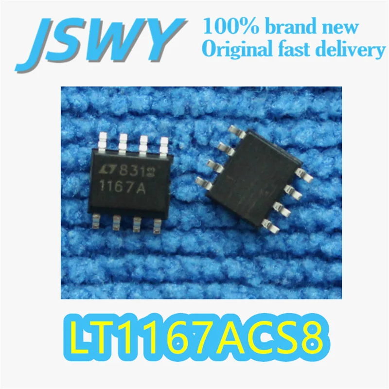 

(5/50 pieces) LT1167ACS8 Silk-screened 1167 original SOP-8 Package Precision Instrument Amplifier Low Noise Electronics