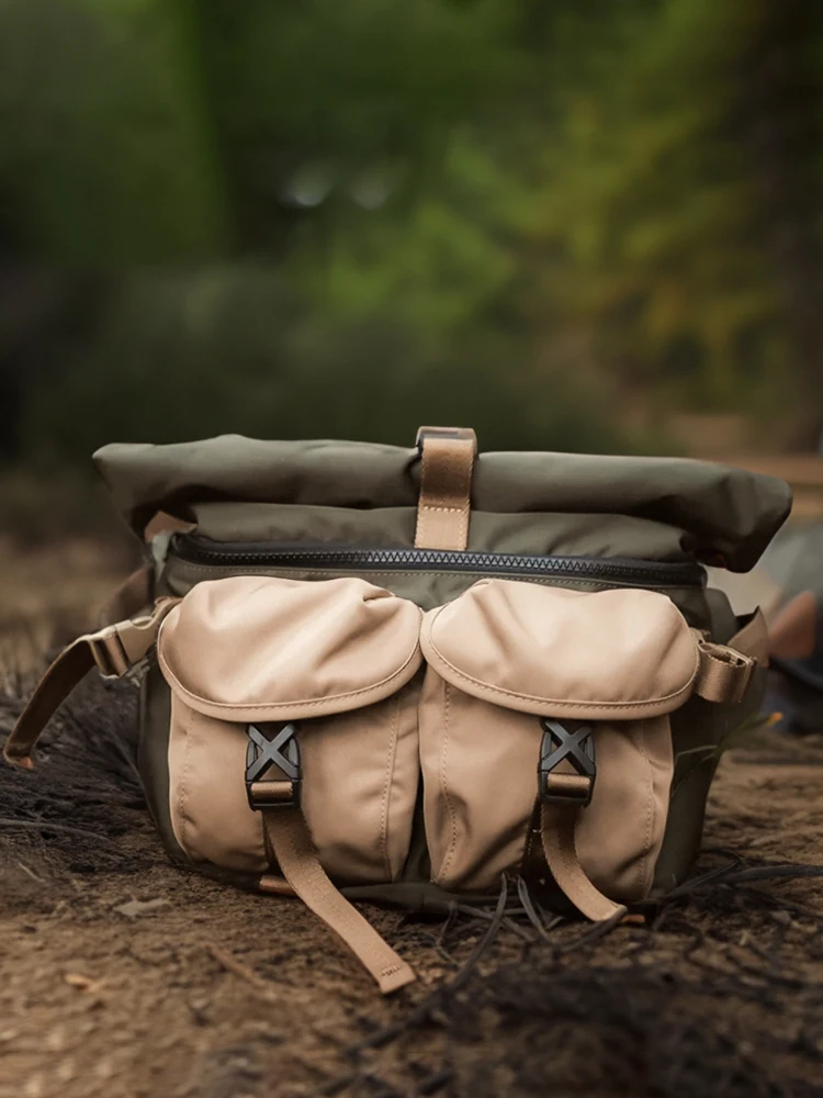 

Outdoor shoulder photo bag, storage messenger bag, waterproof messenger bag, retro Canon camera bag.