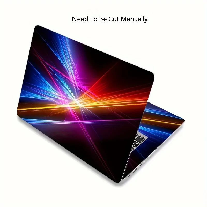 

Набор из двух наклеек для ноутбука, универсальный защитный чехол Mac Book с абстрактным дизайном проводки, легко наносится и снимается.