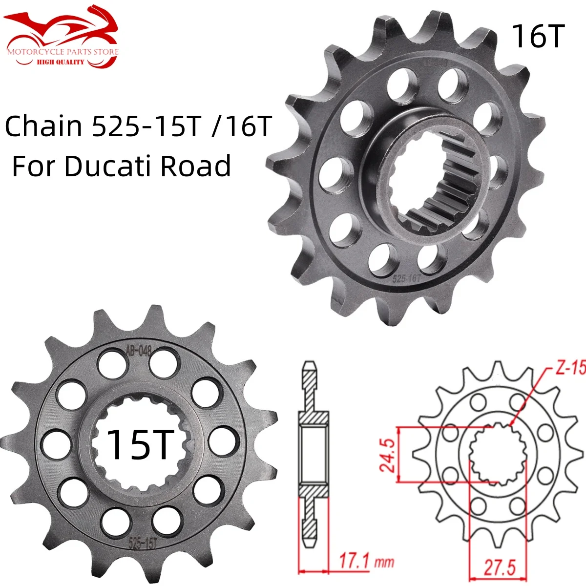 Chain 525 15T 16T Motorcycle Sprocket For Ducati 1103 Streetfighter 1103 1199 1200 Panigale 1199 Superleggeria 1200 Multistrada