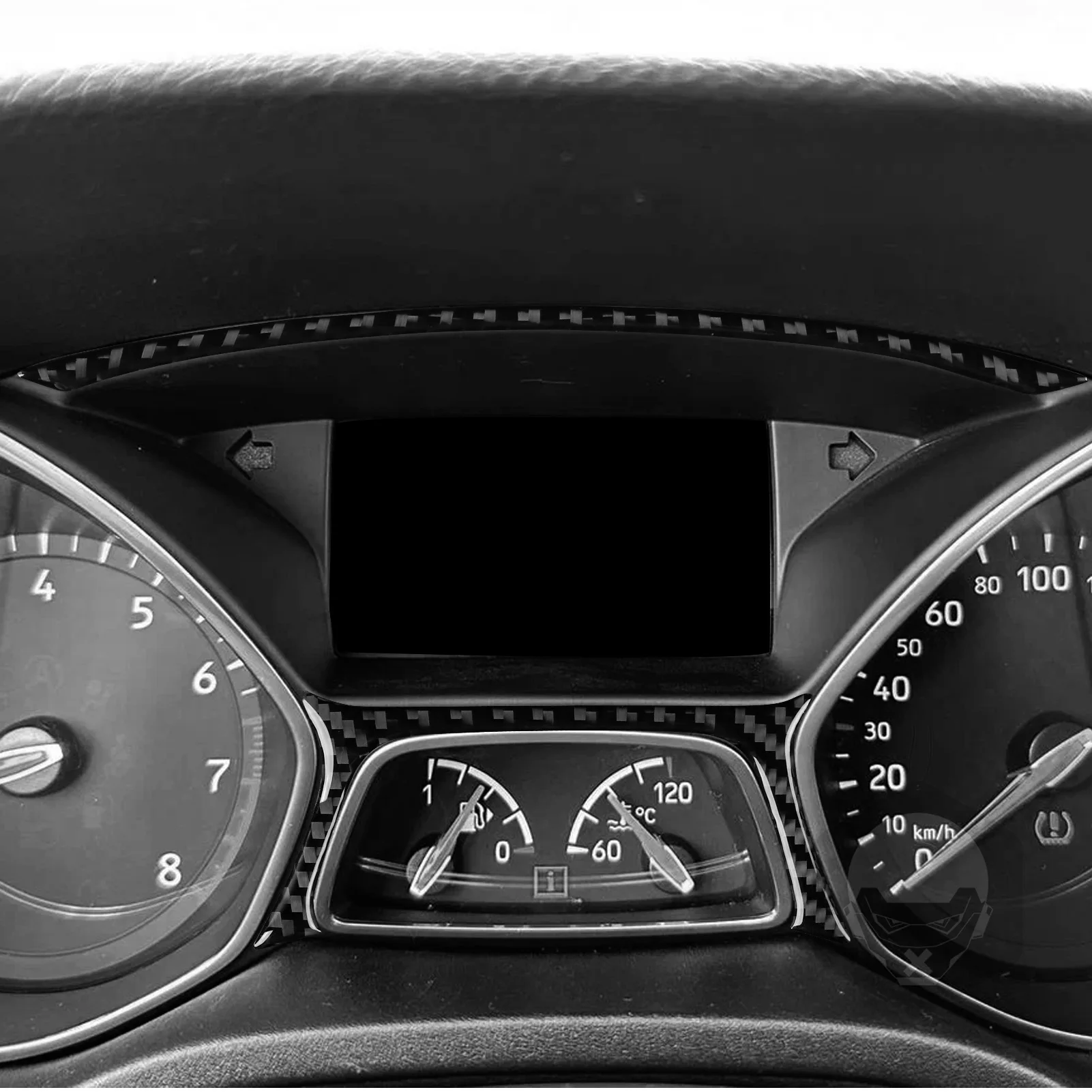 Carbon Fiber For Ford Focus 2015-2018 Speedometer Bezel 2PCS Car Interior Decoration Accessories Styling Auto Vehicle Sticker