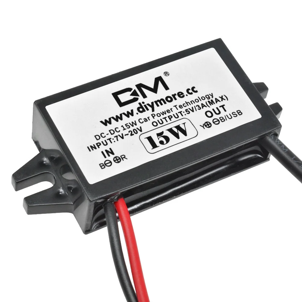 DC-DC DC 12V auf 5V 3A 15W Step-Down Buck-Wandler-Modul, USB-Typ-A-Buchse, Konverter für Auto – Detail 3