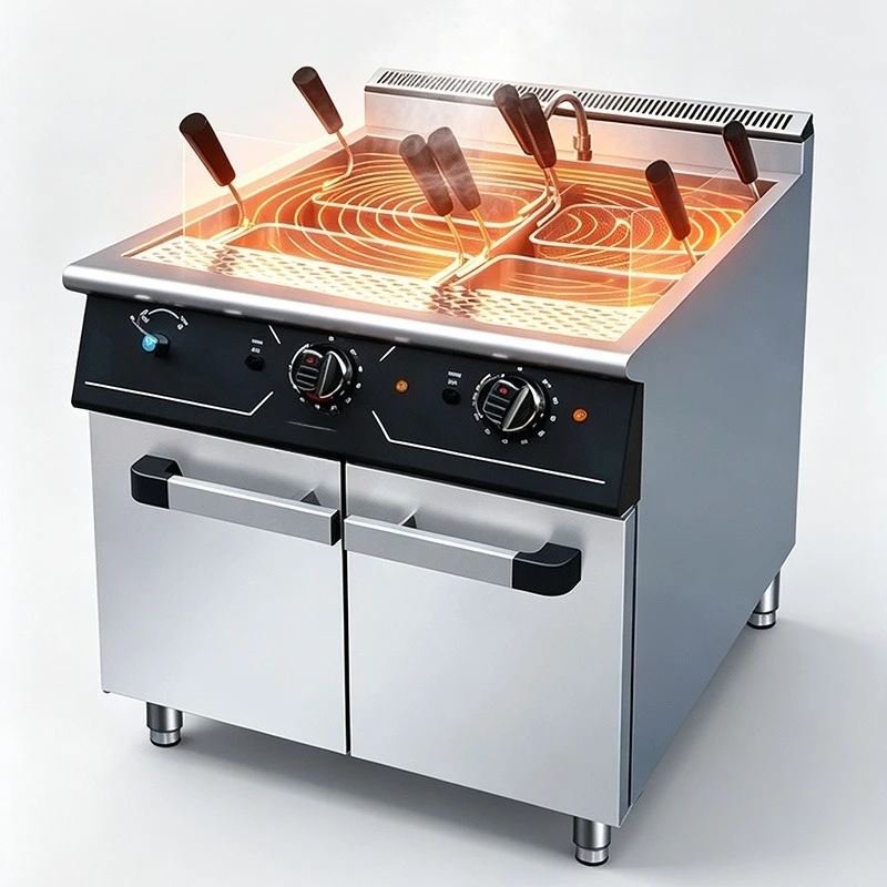 JUSTA Electric Pasta Cooker Cabinet Commercial Noodle Boiler Stainless Steel Cooking Machine Restaurant Fast-Food Kitchen