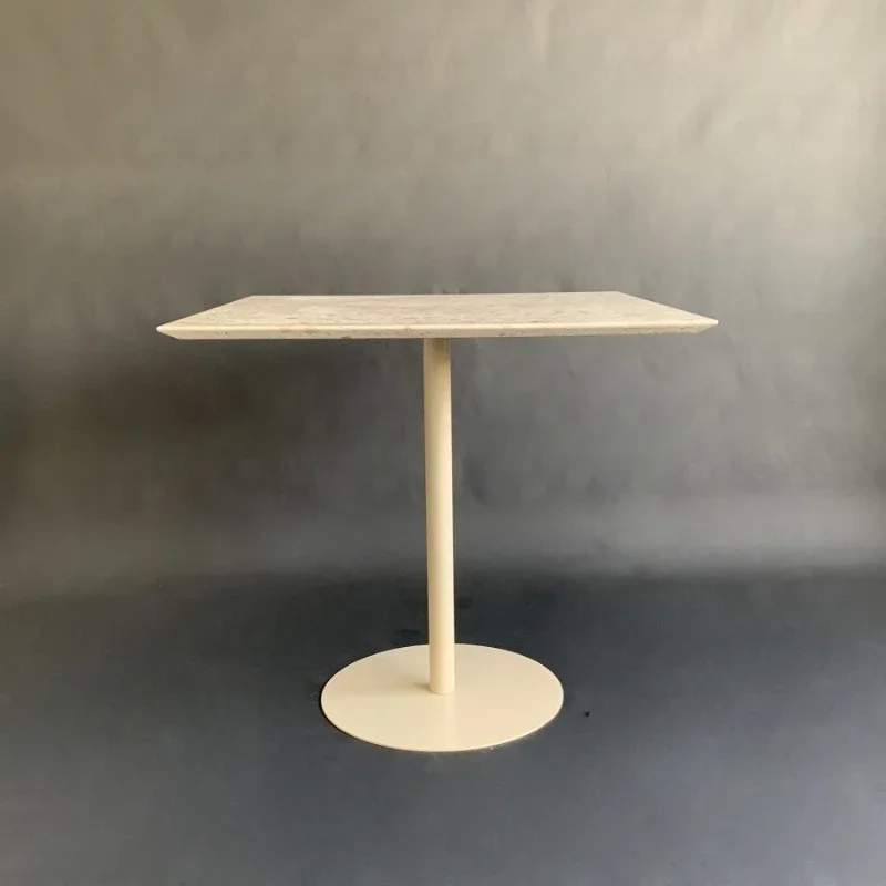 Nordic Cream Wind Outdoor Milk Tea Shop Terrazzo Desktop Reception Table Cafe Dessert Shop Terrazzo Coffee Table Table