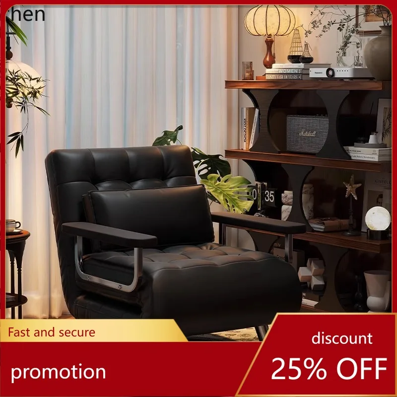 Hxl Klappsofa – Einzelsitzer, umwandelbar, ausziehbar, im Vintage-Stil, schwarzes Sofa