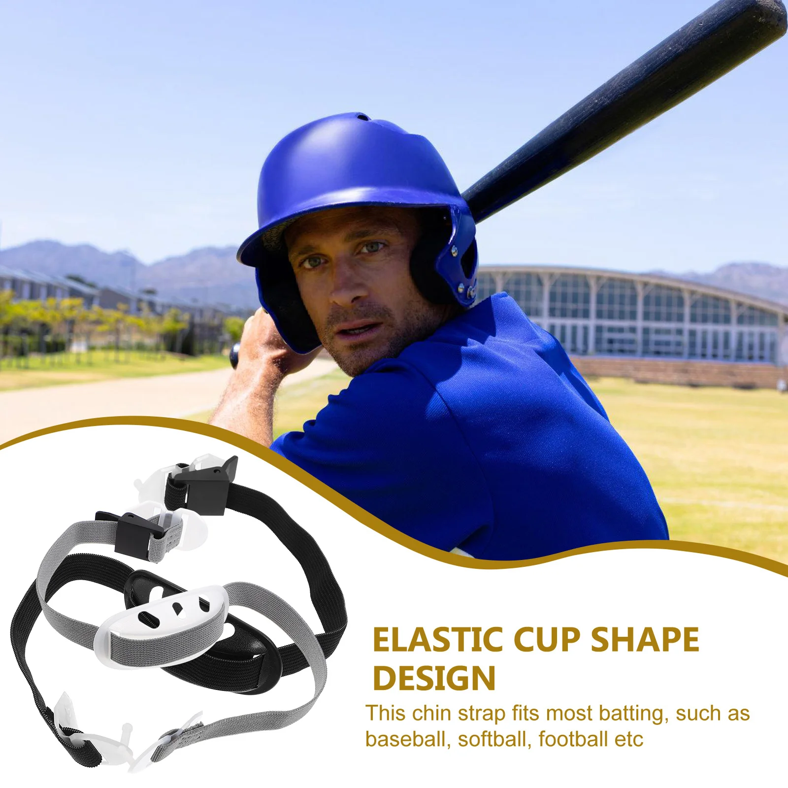 

2Pcs Elastic Chin Strap for Hard Hat Universal Accessories Sturdy Construction Long Time Use Hard Hat Chin Strap