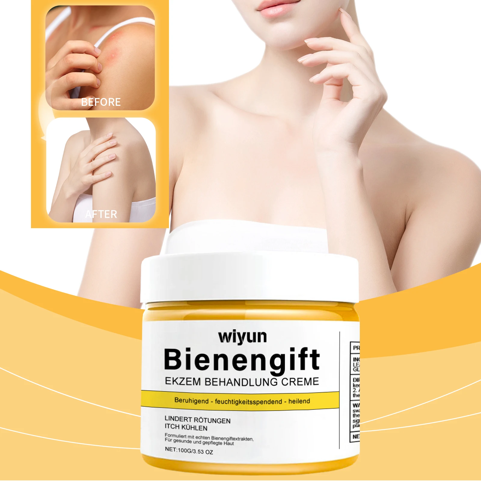 Crema per la cura della pelle al veleno d'api Crema idratante delicata lenitiva arrossamenti Crema idratante per la cura della pelle riparatrice