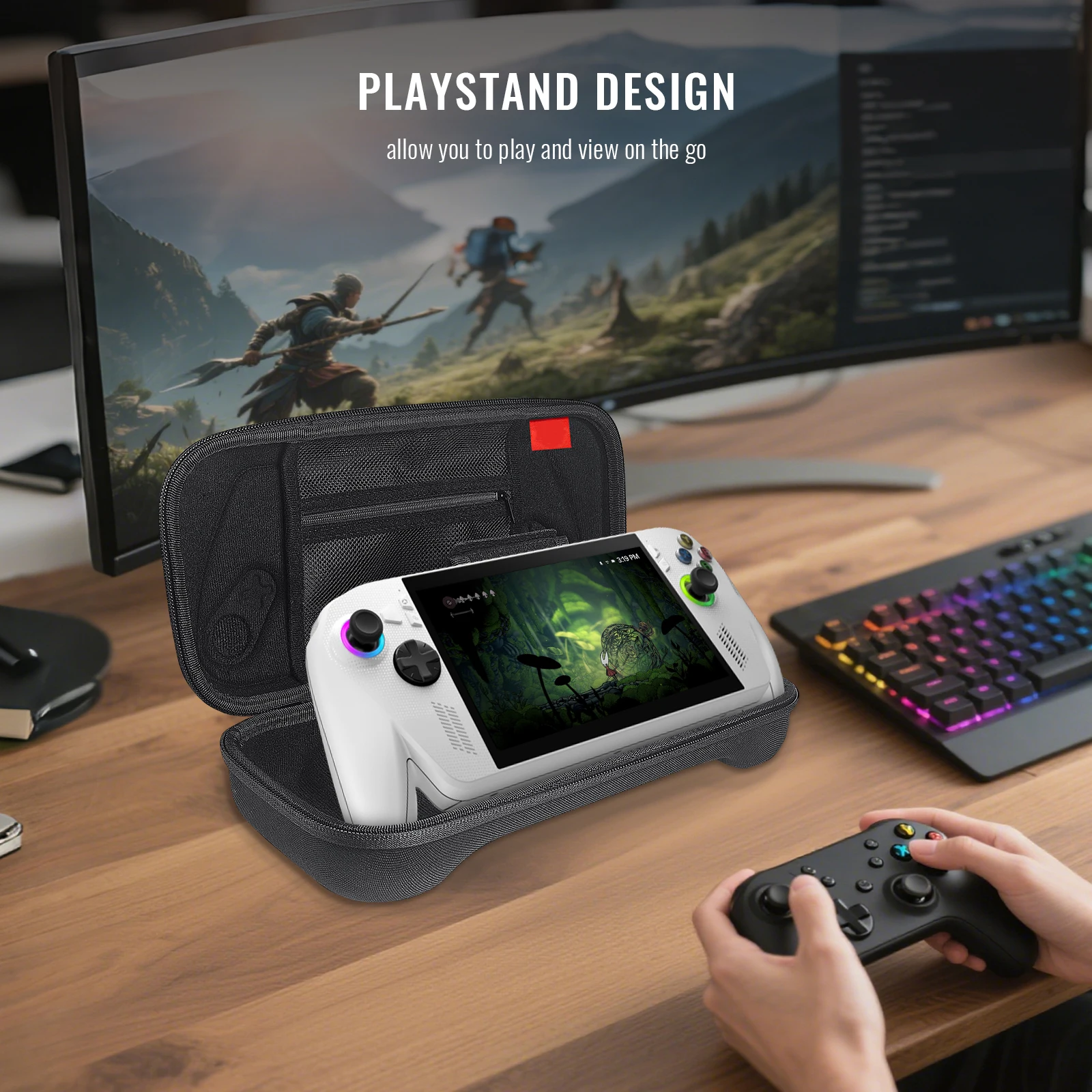 ROG Xbox Ally/ROG Xbox Ally XGame 콘솔용 운반 케이스, 여행용 보관 가방 휴대용 정리함 EVA 충격 방지 보호 가방