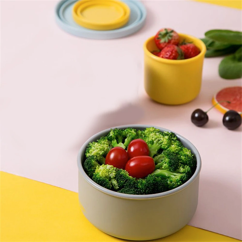 Lunch Box Watertight Storage Green Fresh-keeping Box Simple And Beautiful Convenient Outer Band Blue Brown Bento Box Yellow