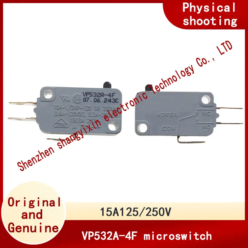 

Оригинальный микропереключатель VP532A-4F 15А 125/250 В T85 трехконтактный/нормально закрытый и нормально открытый контактный переключатель
