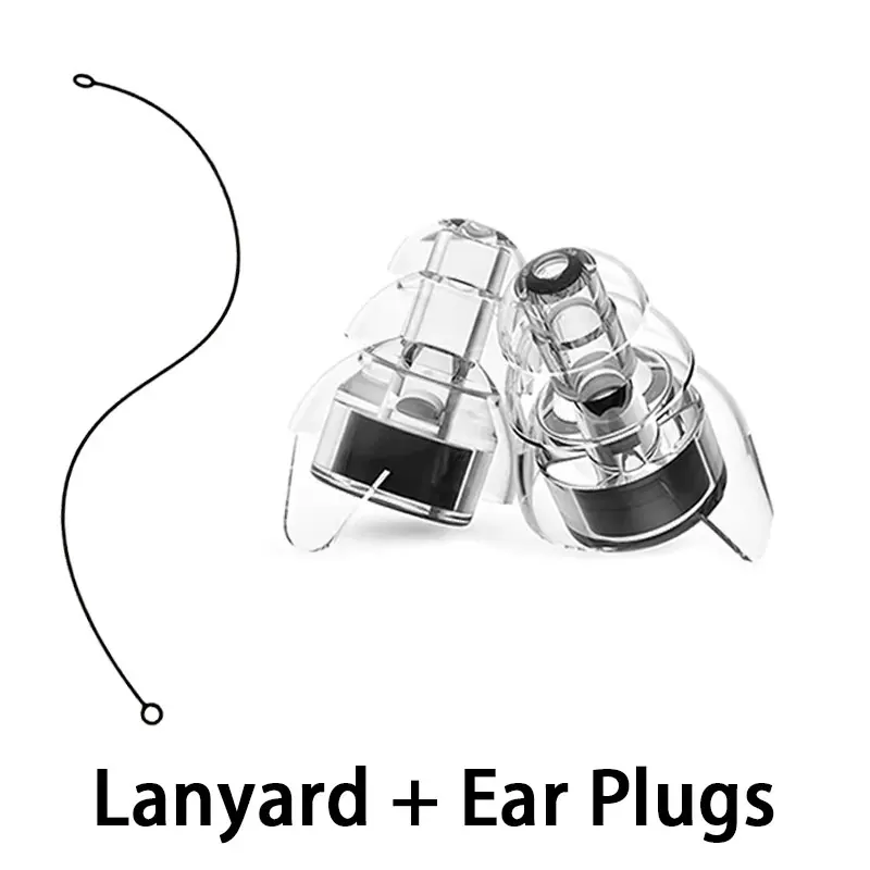 HUAK 1Set Quiet Ear Plugs with Lanyard Reusable for Concerts Festivals Live Events Musicians DJs Protection Ear Muffs