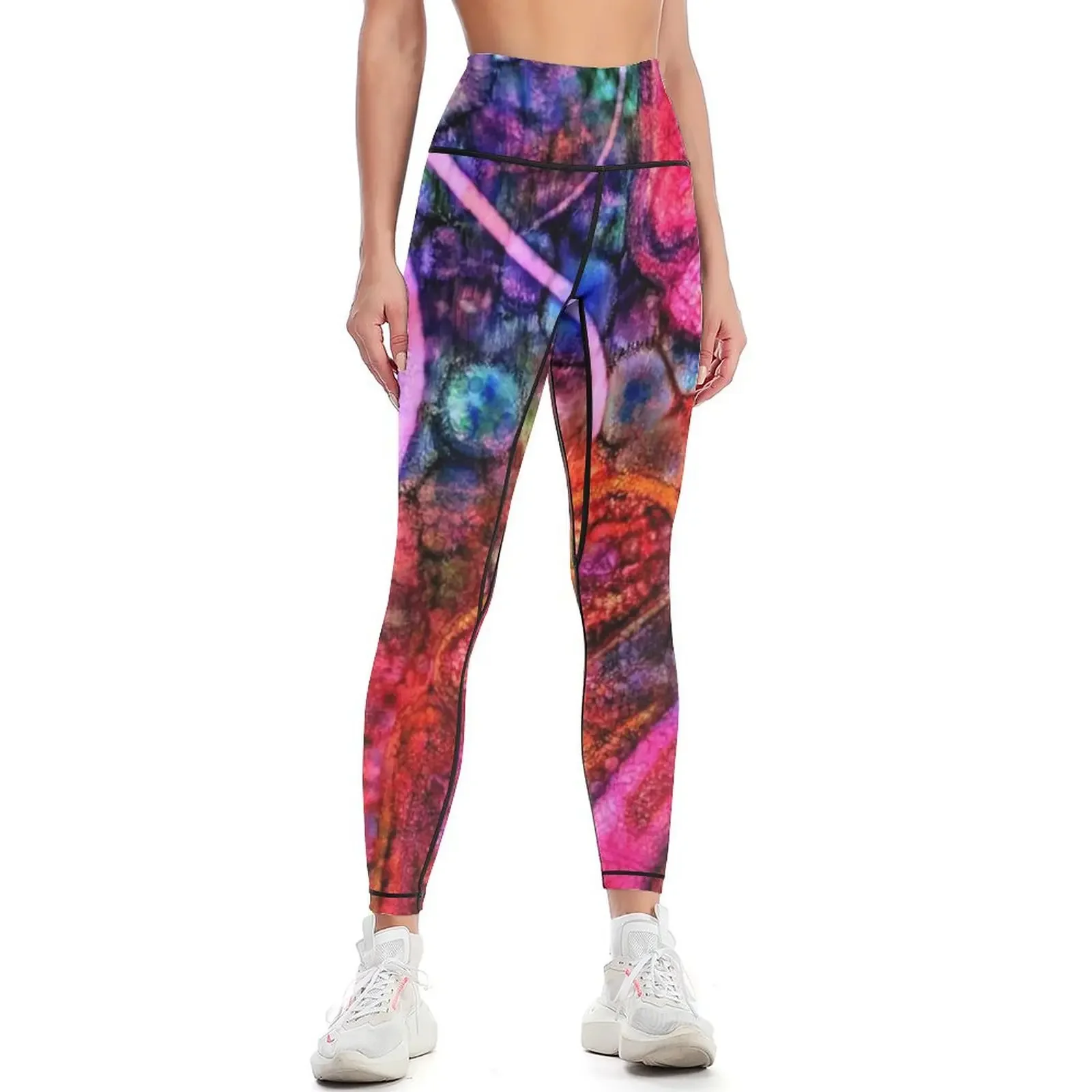 

Gut Microbiome Electric Probiotic Watercolour Leggings gym pants legings for fitness Women's gym Women's tights Womens Leggings