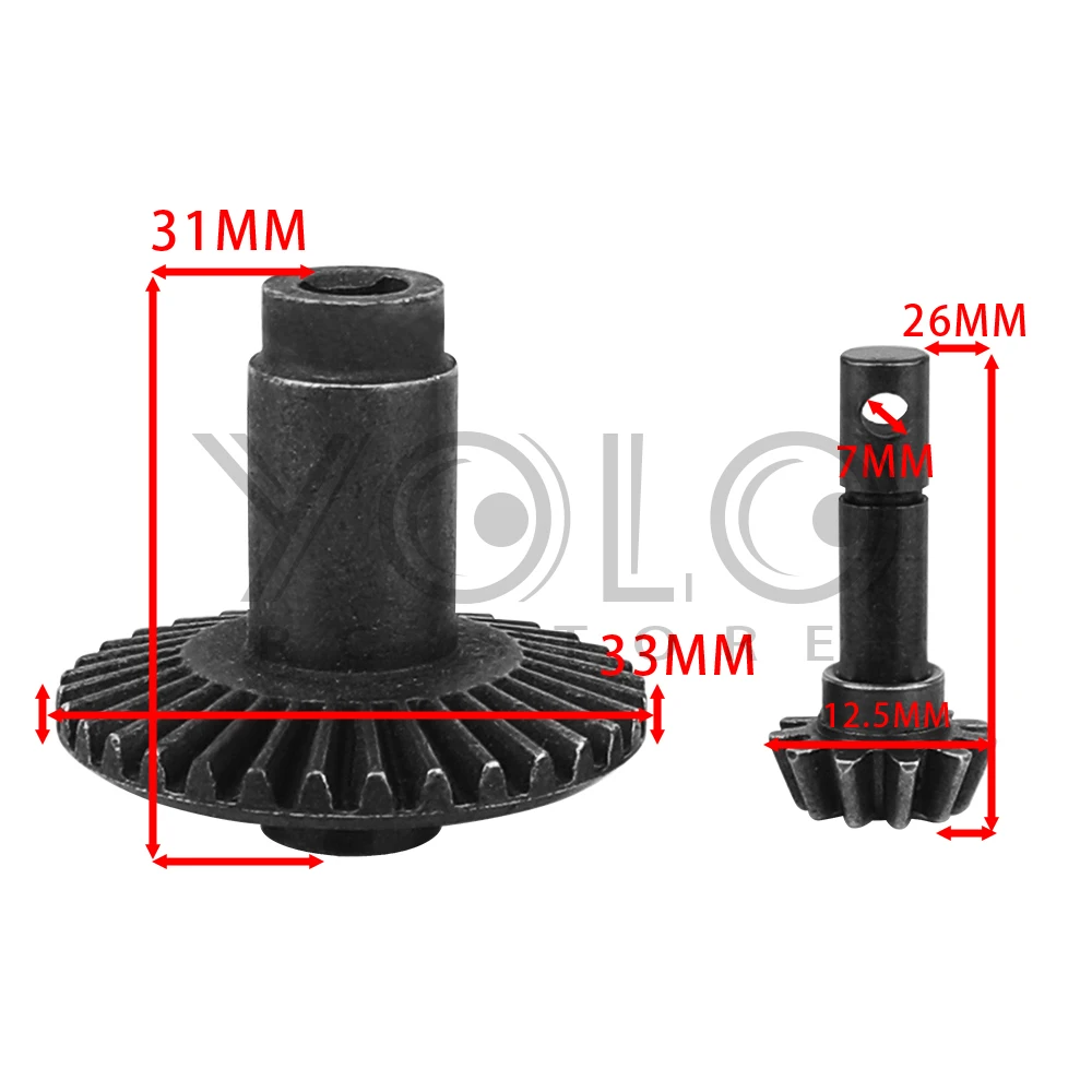 スチールヘリカルベベルアクスル,スペアパーツ,クローラーカーアクセサリー,1/10 redcat gen8 rc,32t,11t