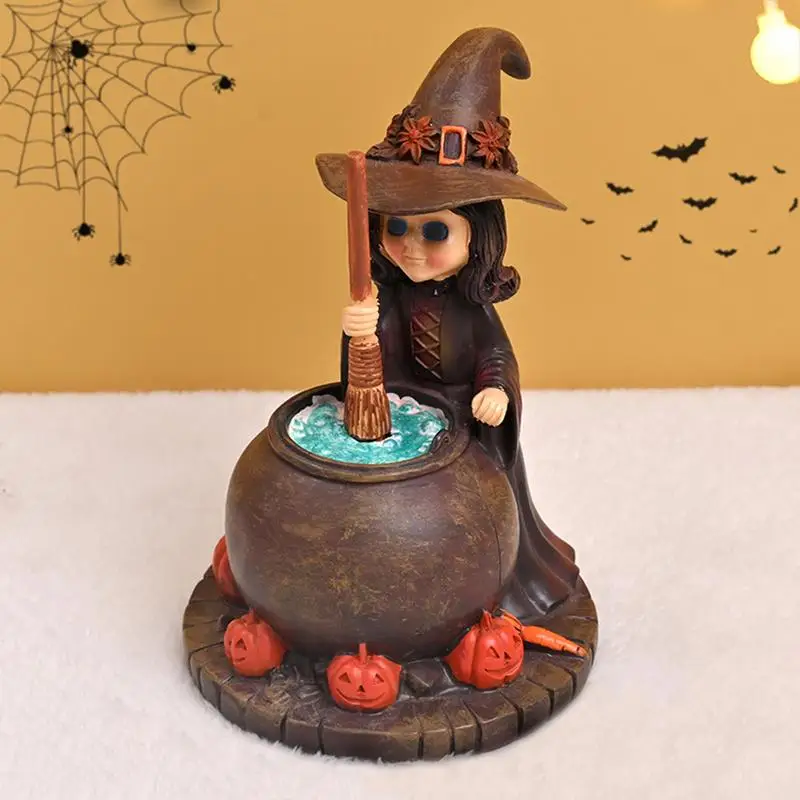 Halloween Decoration Fire Burn Cauldron Witche Decorations Sand Tray Tabletop Decorations Halloween Theme Party Decorations