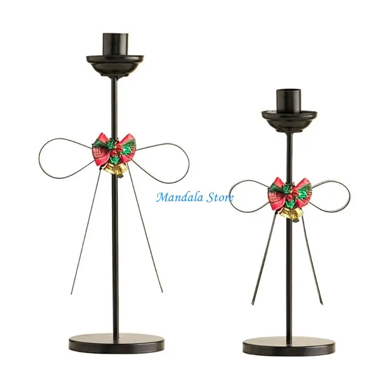 

U2JC Tapered Holders Decorative Stands Iron Black Candlestick Holders Table Decoration for Wedding Home Decors