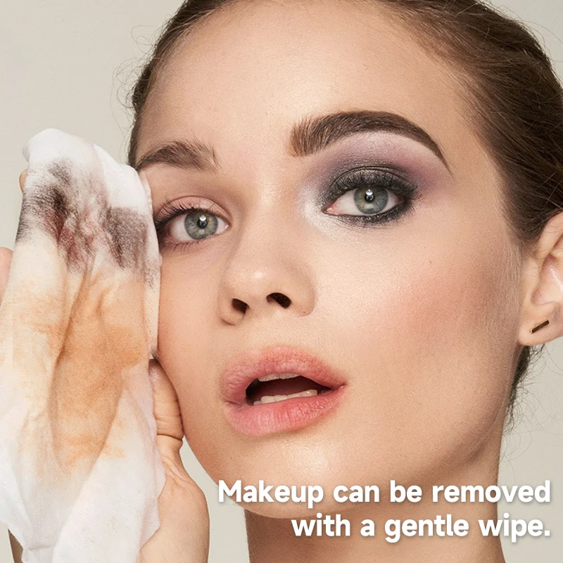 ผ้าเช็ดทำความสะอาดเครื่องสำอาง 30 ชิ้นสำหรับผิวหน้า, ให้ความชุ่มชื้นและอ่อนโยน, ทำความสะอาดอย่างล้ำลึกโดยไม่มีสารตกค้าง, บรรจุแยกชิ้น, ใช้แล้วทิ้ง