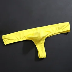 Mens Elastic Bikini Seamless Underwear Breathable Panties Briefs Male Sexy Thongs Bulge Pouch Knickers Low Rise Lingerie