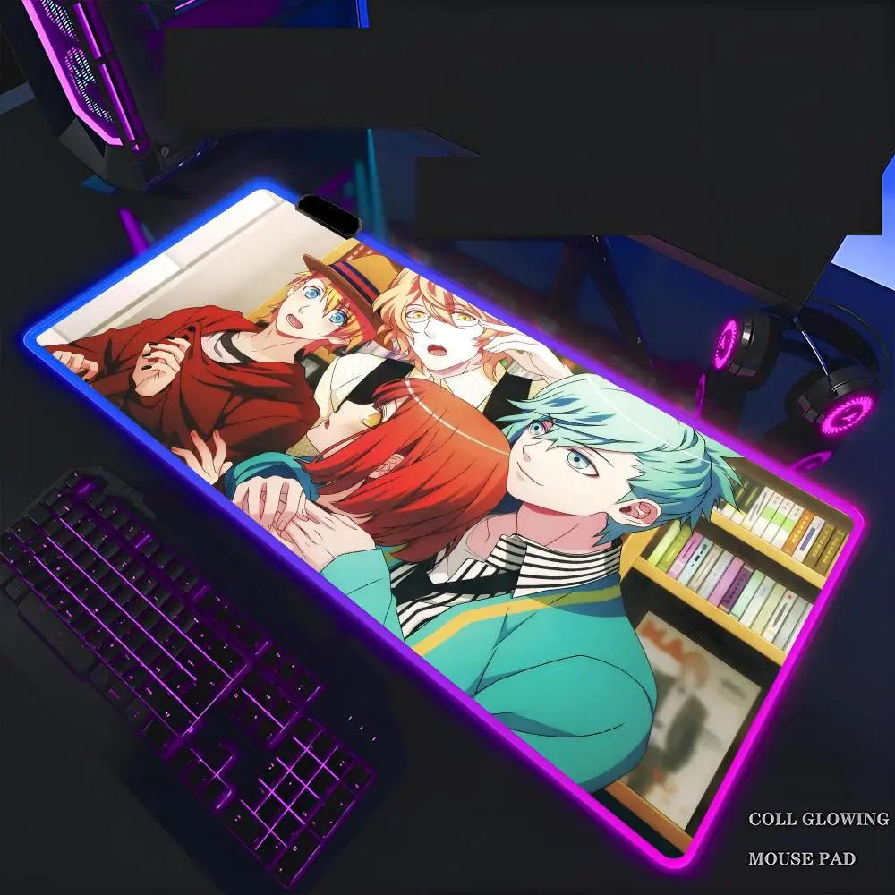 

U-Uta No P-Prince S-Samaes Mouse Pad Mousepad Rgb Mouse Pad 1000x500mm Gaming Backlight Pc Accessories Gamer Keyboard Backlit Mat Desk Protector Mats Xxl Large Anime