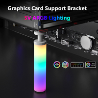 5V 3Pin ARGB Graphics Card GPU Holder Support Adjustable Telescopic Rotary Video Card Bracket Stand Desktop PC Accessory