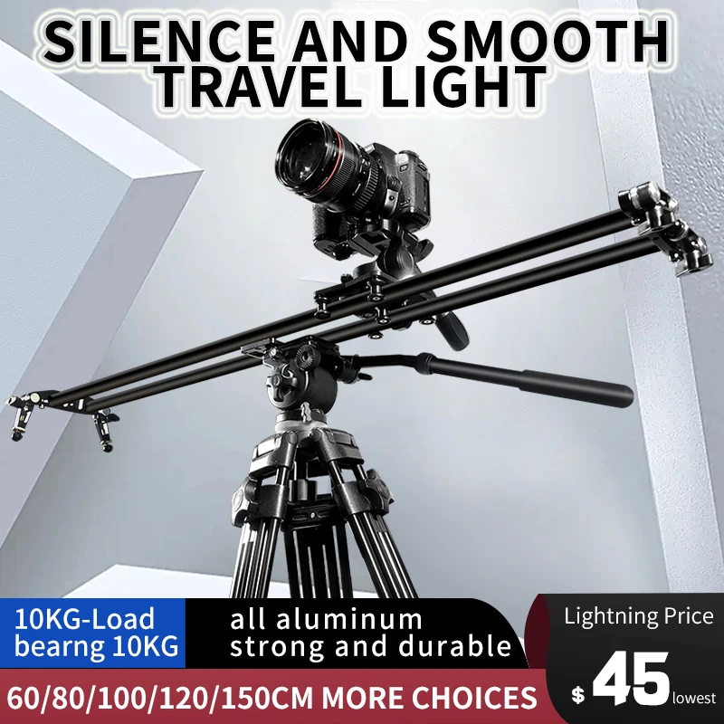 Jianmei 2023 Factory Wholesale Professional 80-120cm Camera Track Slider Manual Short Video Shooting Mobile DSLR Stabilizer