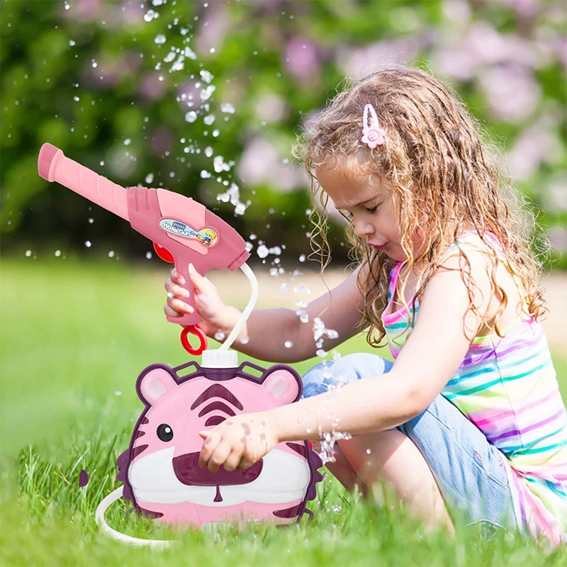 Mochila de presión de animales para niños, pistola de agua, juguetes de piscina de playa de verano, juego al aire libre, súper agua