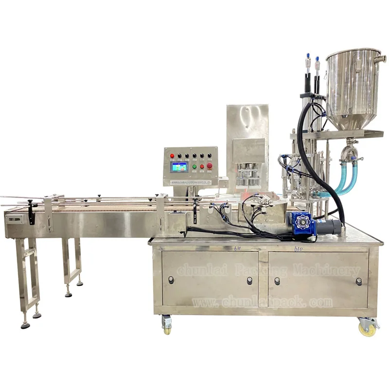 Автоматическая машина для наполнения и запечатывания чашек сока йогурта