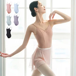 High Leg Dance Leotard Sexy Camisole Classical Dancewear Bodysuit Adult Lyrical Practice Kids Women Princess Seam Ballet Outfit