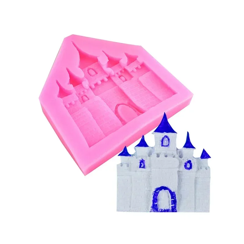 1 Pcs European Style Castle Church Architectural Model Silicone Mould Decorations Art Mold DIY Craft Tools Accessaries