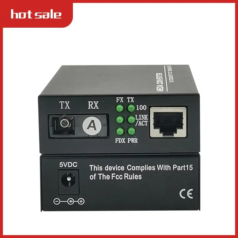 

1 Pair Fiber Transceiver 100Mbps 20KM Single Mode Single Fiber SC Gigabit Media Converter 1310/1550Nm Easy To Use UK Plug