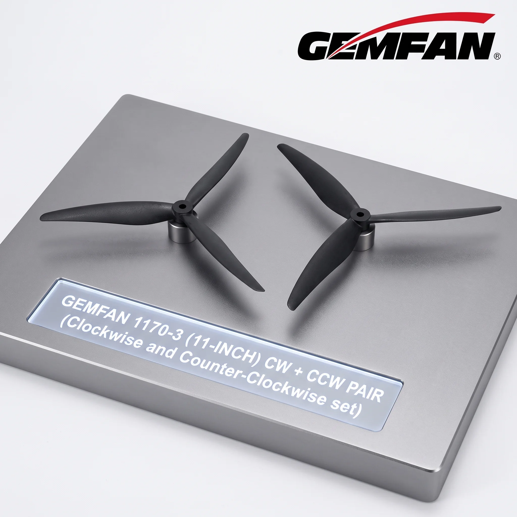 2 Paar Gemfan 1170 11X7X3 3-Blatt 11-Zoll Glasfaser-Nylon-Propeller CW CCW Cinelifter Macro Quad Propeller LR8 RC FPV X-Class Drohne – Detail 9