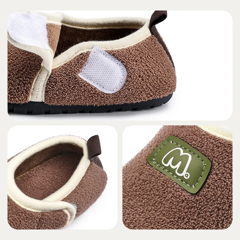 Allegro pantofole in cotone per bambini invernali Mario Pantofole per la casa per interni Scarpe in cotone per esterni