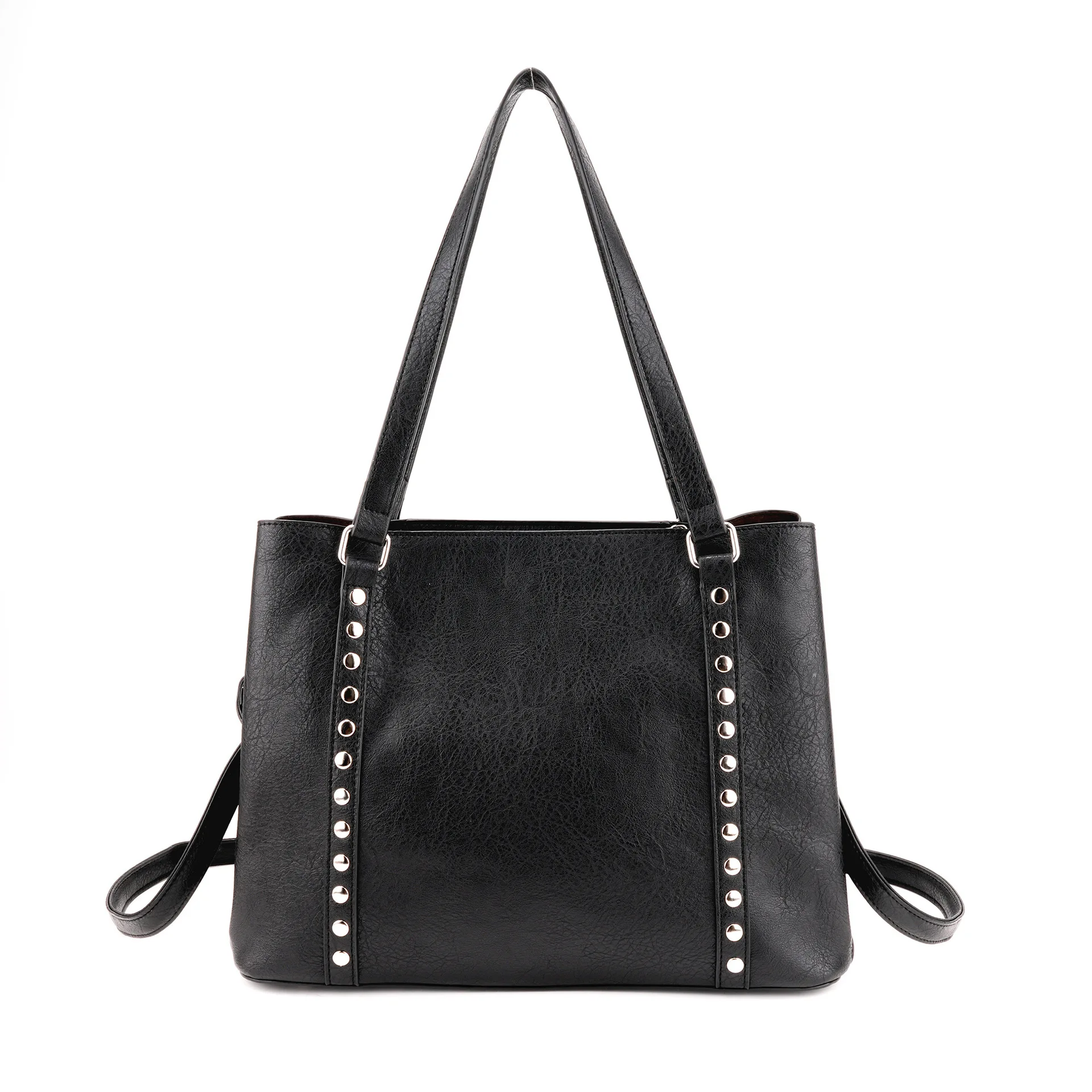 Women's Shoulder Bag, Vintage Large Capacity Bucket Bag, Premium Unique Design Rivet Shoulder Bag