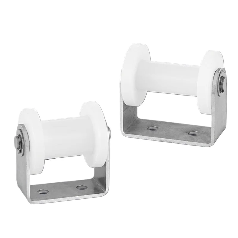 H-shaped Nylon Pulley Double-bearing Guide Wheel Square Track Roller Sliding Shower Door Rollers Bracket Wheel Hardware Tools