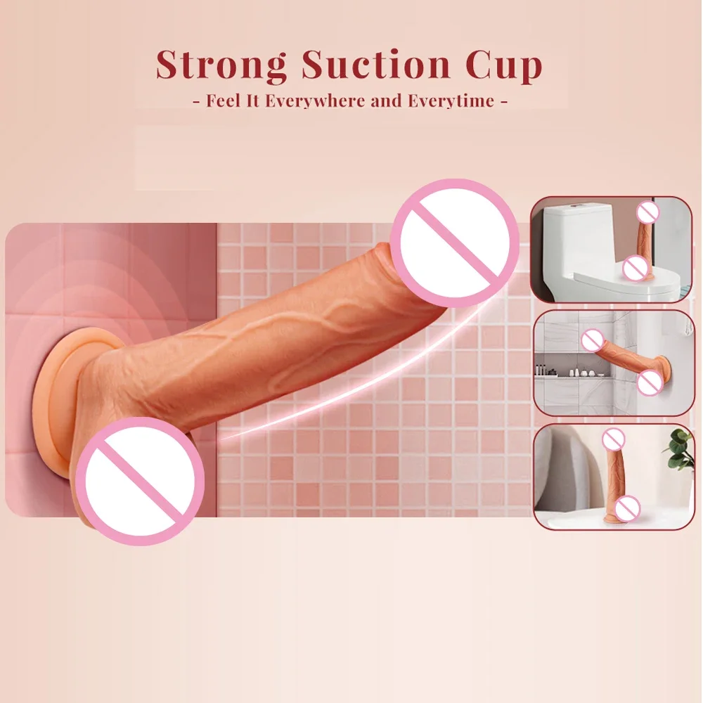 7/8 inch Realistic Dildo Telescopic Vibrator with Female Stimulator Big Penis Anal Plug Adult Man Real Penis Sex Toys for Women