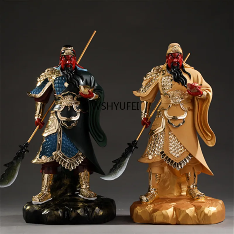 1pcs Buddhist Deity Figurine Guan Gong God of Wealth GuanGong Statue  Home Decor Buddha Ornament  Domineering Buddhism Guan Yu