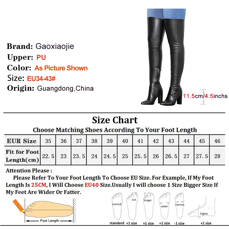 Sexy Thigh High Heel Boots Women Pointed Toe High Heels Stretch Leather Over-the-Knee Crotch Boot Slim Leg Stripper Dance Shoes